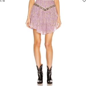 Boho print mini skirt